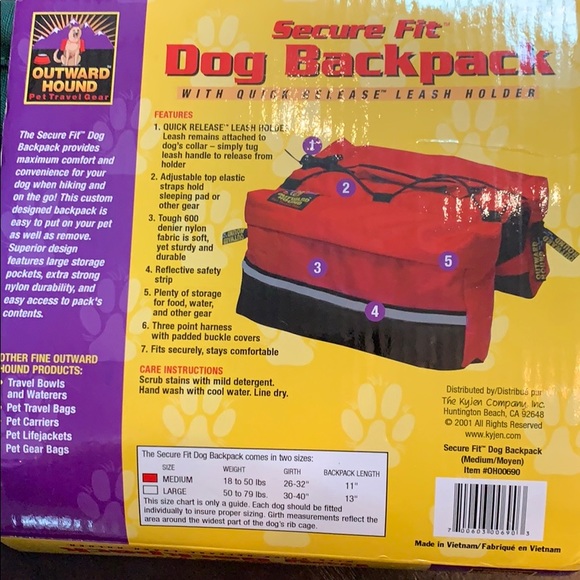 DOG BACKPACK - Picture 3 of 3